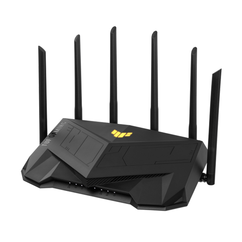 ASUS TUF Gaming AX6000 Dual Band WiFi 6 Gaming Router with dedicated Gaming Port, Dual 2.5G Port, 3steps port forwarding, AiMesh for mesh WiFi, AiProtection Pro network security and AURA RGB lighting